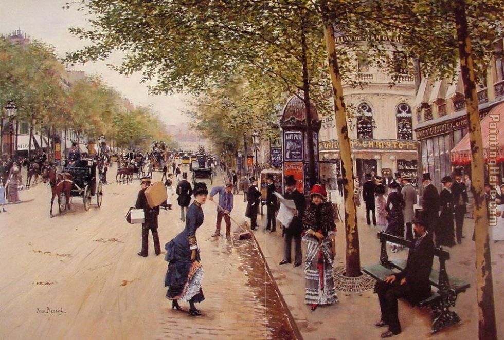 Boulevard des capucines painting - Jean Beraud Boulevard des capucines art painting